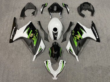 Affordable 2013-2024 Kawasaki EX300 Motorcycle Fairings - White Green Black