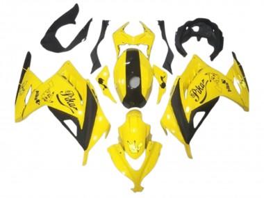 Affordable 2013-2024 Kawasaki EX300 Motorcycle Fairings - Yellow Black Pikachu