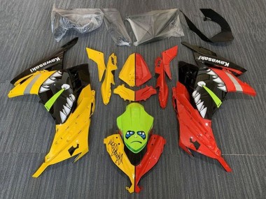 Affordable 2013-2024 Kawasaki EX300 Motorcycle Fairings - Yellow Red Green Shark