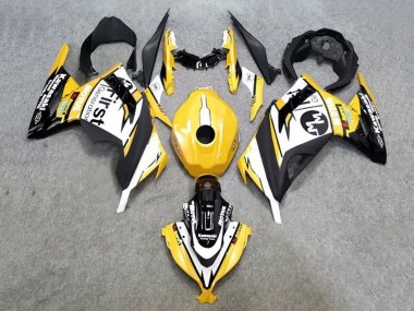 Affordable 2013-2024 Kawasaki EX300 Motorcycle Fairings - Yellow White Black