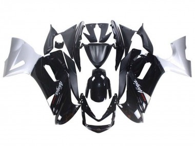 Affordable 2006-2008 Kawasaki Ninja 650 EX650 Motorcycle Fairings - Glossy Black White