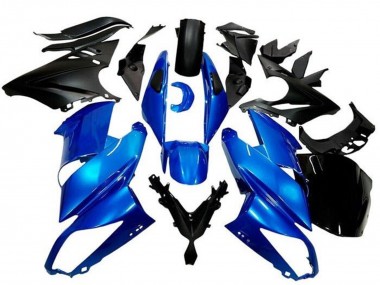 Affordable 2009-2011 Kawasaki Ninja 650 EX650 Motorcycle Fairings - Blue Matte Black