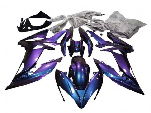2017-2019 Kawasaki Ninja 650 EX650 Motorcycle Fairings - Purple Blue Chameleon