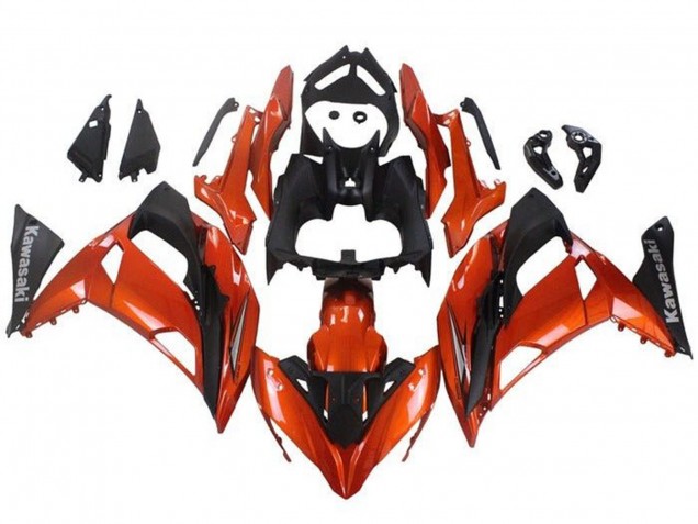 2017-2019 Kawasaki Ninja 650 EX650 Motorcycle Fairings - Orange Matte Black