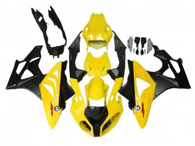 2009-2014 BMW S1000RR Motorcycle Fairings - Yellow Matte Black