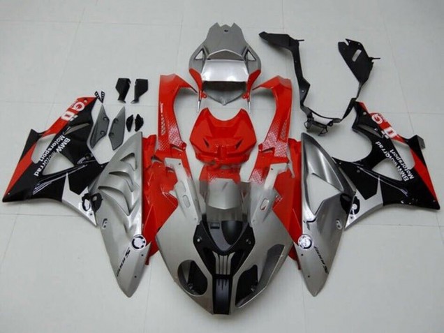 2009-2014 BMW S1000RR Motorcycle Fairings - Silver Red Black