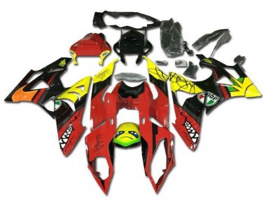 Affordable 2009-2014 BMW S1000RR Motorcycle Fairings - Yellow Red Black Shark