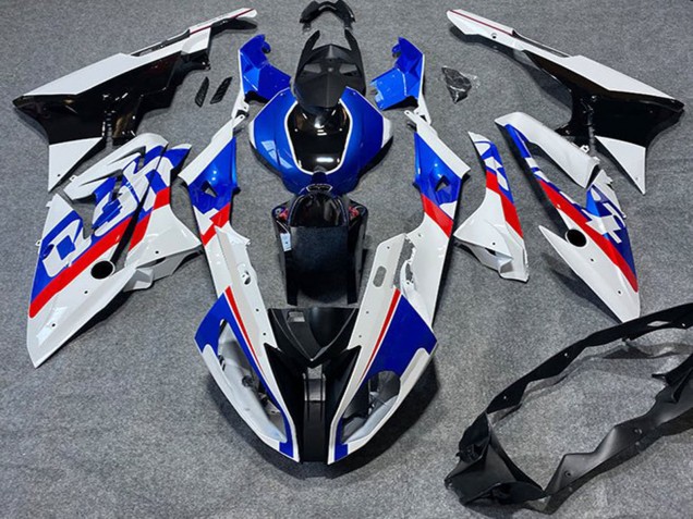 2009-2014 BMW S1000RR Motorcycle Fairings - White Red Blue Glossy Black Tyco