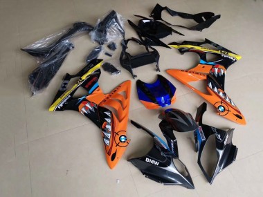 Affordable 2009-2014 BMW S1000RR Motorcycle Fairings - Yellow Blue Orange Black Shark