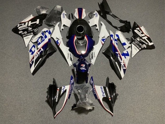 2015-2016 BMW S1000RR Motorcycle Fairings - White Blue Black Tyco