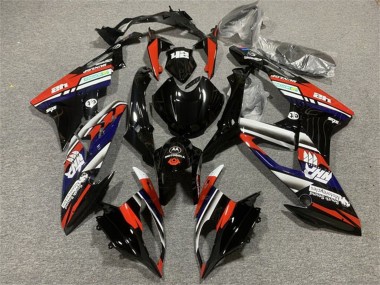 Affordable 2015-2016 BMW S1000RR Motorcycle Fairings - White Red Blue Glossy Black Stripe