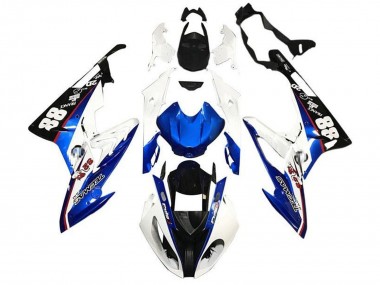 Affordable 2017-2018 BMW S1000RR Motorcycle Fairings - White Blue Black