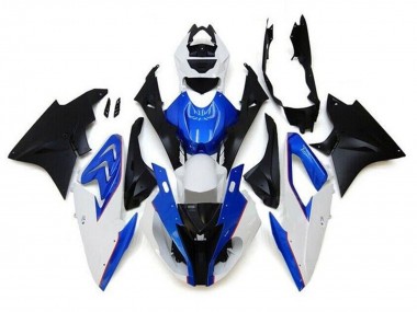 Affordable 2017-2018 BMW S1000RR Motorcycle Fairings - White Blue Matte Black
