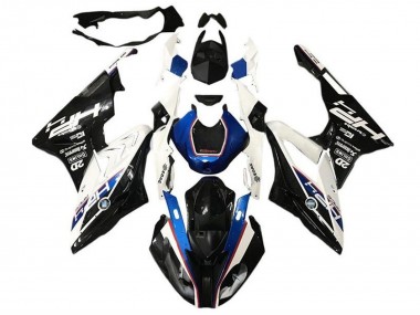 Affordable 2017-2018 BMW S1000RR Motorcycle Fairings - White Blue Glossy Black HP