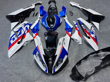 Affordable 2017-2018 BMW S1000RR Motorcycle Fairings - White Blue Red Glossy Black