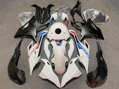 Affordable 2019-2022 BMW S1000RR Motorcycle Fairings - Glossy White Matte Black Blue