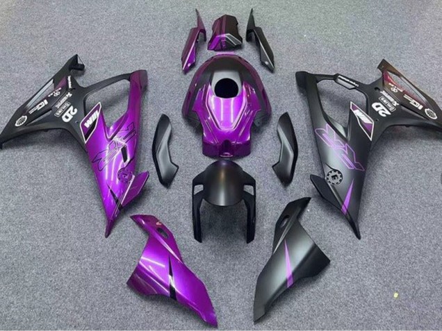 2019-2022 BMW S1000RR Motorcycle Fairings - Matte Black Purple