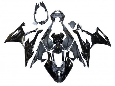 Affordable 2019-2022 BMW S1000RR Motorcycle Fairings - Glossy Black Matte Black