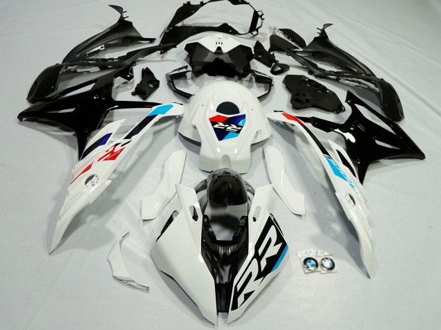 2023-2024 BMW S1000RR Motorcycle Fairings - White Light Blue Red Glossy Black