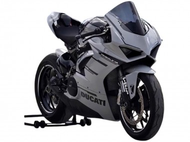 Affordable 2018-2019 Ducati Panigale V4 V4S Motorcycle Fairings - Grey Black