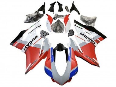 Affordable 2015-2020 Ducati 959/1299 Motorcycle Fairings - White Red Blue Matte Black