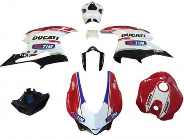 Affordable 2015-2020 Ducati 959/1299 Motorcycle Fairings - White Red Blue Glossy Black Tim