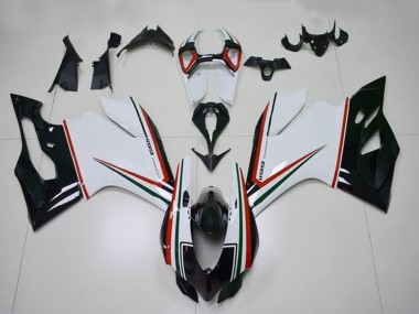 Affordable 2011-2014 Ducati Panigale 1199 Motorcycle Fairings - White Red Green Glossy Black
