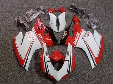 Affordable 2011-2014 Ducati Panigale 1199 Motorcycle Fairings - White Red Green Glossy Black Corse