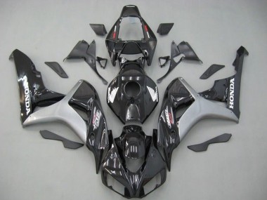 Affordable 2006-2007 Honda CBR1000RR Motorcycle Fairing - Silver Glossy Black