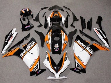 Affordable 2012-2016 Honda CBR1000RR Motorcycle Fairings - White Orange Glossy Black