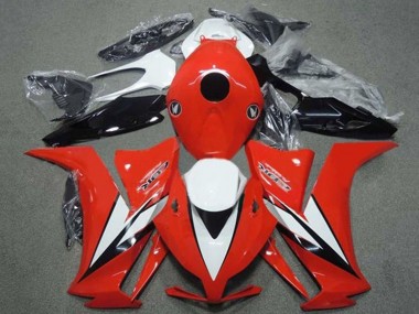 Affordable 2012-2016 Honda CBR1000RR Motorcycle Fairings - White Red Glossy Black Stripe