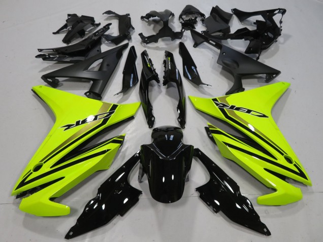2016-2018 Honda CBR500R Motorcycle Fairings - Neon Yellow Glossy Black