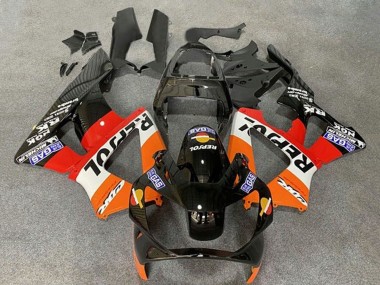 Affordable 2000-2001 Honda CBR900RR 929 Motorcycle Fairings - Orange White Red Glossy Black Repsol