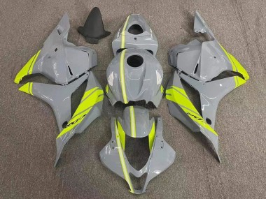 Affordable 2007-2008 Honda CBR600RR Motorcycle Fairings - Nardo Grey Neon Yellow