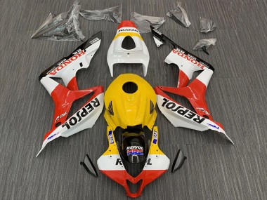 Affordable 2007-2008 Honda CBR600RR Motorcycle Fairings - Yellow White Red Glossy Black Repsol HRC