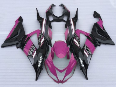 Affordable 2013-2018 Kawasaki ZX6R Motorcycle Fairings - Pink Black White