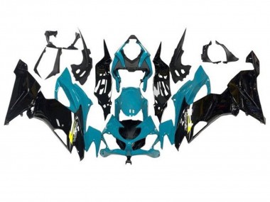 Affordable 2019-2022 Kawasaki ZX6R Motorcycle Fairings - Teal Blue Glossy Black Yellow