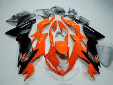 Affordable 2019-2022 Kawasaki ZX6R Motorcycle Fairings - Orange Matte Black