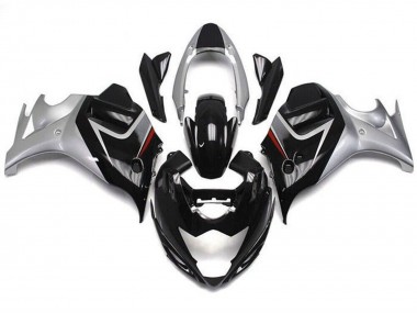 Affordable 2008-2013 Suzuki GSX650F Motorcycle Fairings - Glossy Black Silver