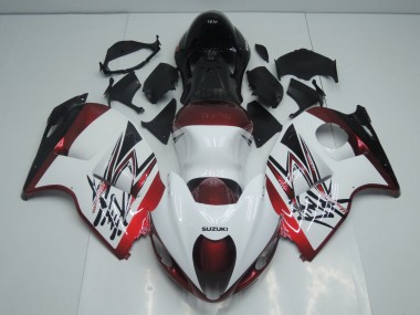 Affordable 1996-2007 Suzuki GSXR 1300 Hayabusa Motorcycle Fairings - White Candy Red Black