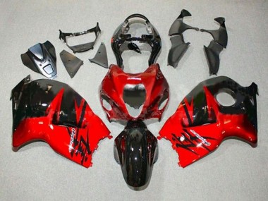 Affordable 1996-2007 Suzuki GSXR 1300 Hayabusa Motorcycle Fairings - Red Glossy Black