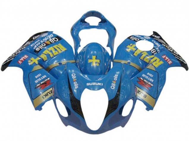1996-2007 Suzuki GSXR 1300 Hayabusa Motorcycle Fairings - Blue Gold Black Rizla