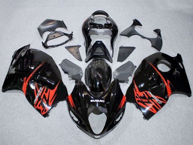 1996-2007 Suzuki GSXR 1300 Hayabusa Motorcycle Fairings - Glossy Black Red