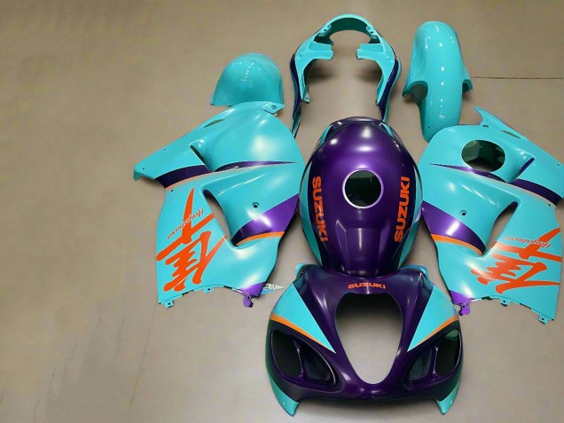 1996-2007 Suzuki GSXR 1300 Hayabusa Motorcycle Fairings - Matte Purple Orange Blue