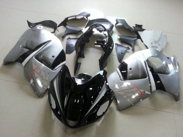 1996-2007 Suzuki GSXR 1300 Hayabusa Motorcycle Fairings - Glossy Black Silver Chrome