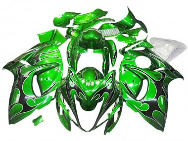 Affordable 2008-2020 Green Black Tribal Suzuki GSXR 1300 Hayabusa Motorcycle Fairings