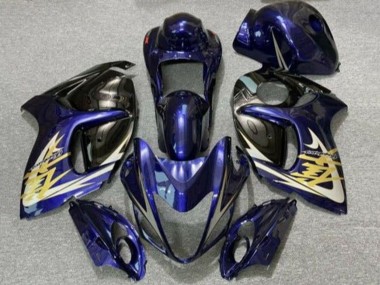 Affordable 2008-2020 Dark Blue Black Gold Suzuki GSXR 1300 Hayabusa Motorcycle Fairings