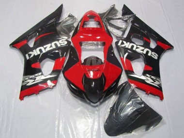 Affordable 2003-2004 Suzuki GSXR 1000 Motorcycle Fairings - Red Black Silver