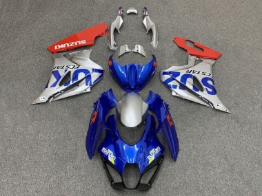 Affordable 2017-2024 Suzuki GSXR1000 Motorcycle Fairings - Blue Silver Red