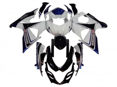 Affordable 2009-2016 Suzuki GSXR 1000 Motorcycle Fairing - White Blue Black Yoshimura